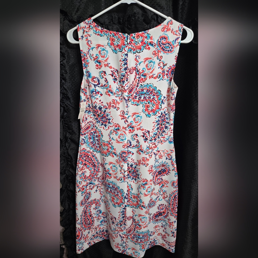 Talbots Paisley Print Midi Length Dress Size 6 - Picture 3 of 8